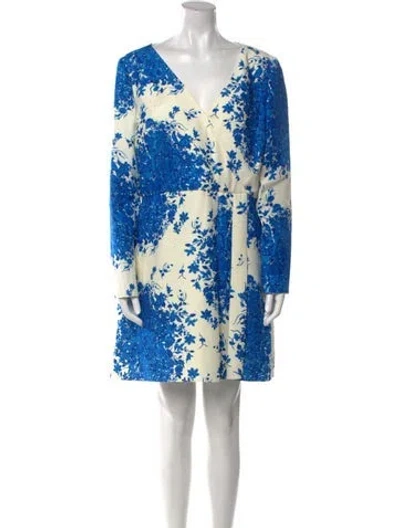 Pre-owned Valentino Virgin Wool Mini Dress W/ Tags In Neutral