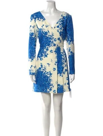 Pre-owned Valentino Virgin Wool Mini Dress W/ Tags In Neutral