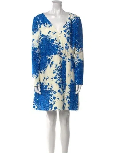 Pre-owned Valentino Virgin Wool Mini Dress W/ Tags In Neutral