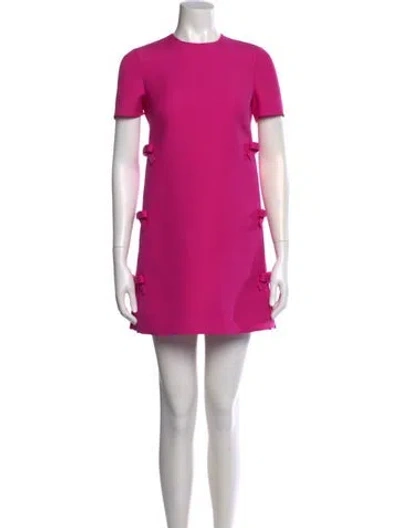 Pre-owned Valentino Virgin Wool Mini Dress W/ Tags In Pink
