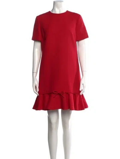Pre-owned Valentino Virgin Wool Mini Dress W/ Tags In Pink