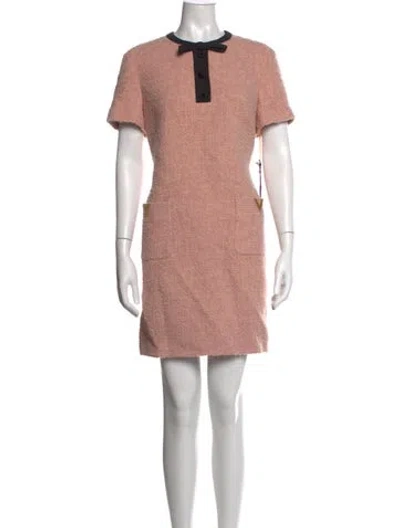 Pre-owned Valentino Virgin Wool Mini Dress W/ Tags In Pink