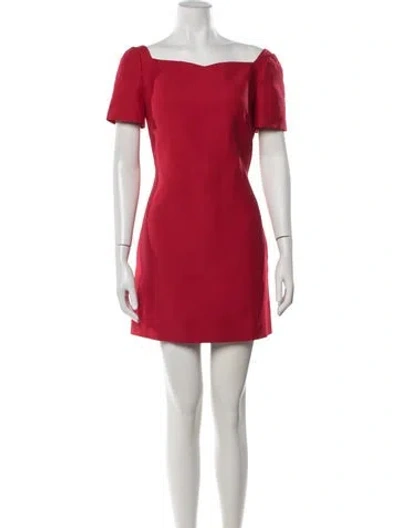 Pre-owned Valentino Virgin Wool Mini Dress W/ Tags In Red
