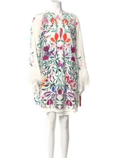 Pre-owned Valentino Virgin Wool Mini Dress W/ Tags In White