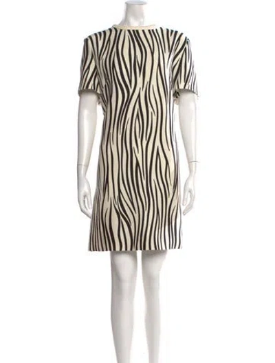 Pre-owned Valentino Virgin Wool Mini Dress W/ Tags In White