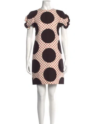 Pre-owned Valentino Virgin Wool Mini Dress In White