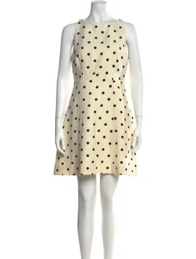 Pre-owned Valentino Virgin Wool Mini Dress In White