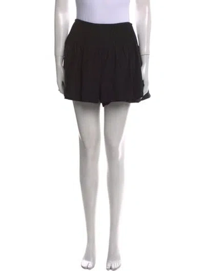 Pre-owned Valentino Virgin Wool Mini Shorts In Black