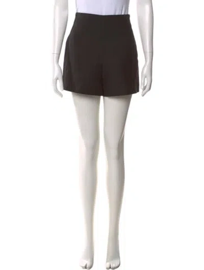 Pre-owned Valentino Virgin Wool Mini Shorts In Black