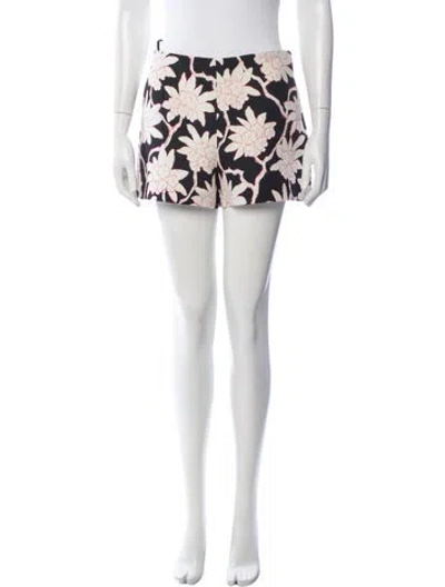 Pre-owned Valentino Virgin Wool Mini Shorts In Black