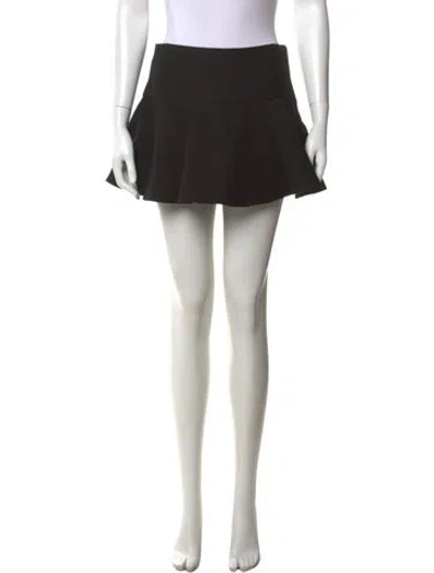Pre-owned Valentino Virgin Wool Mini Shorts In Black