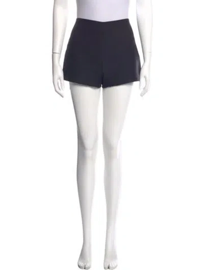 Pre-owned Valentino Virgin Wool Mini Shorts In Blue