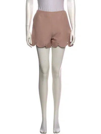Pre-owned Valentino Virgin Wool Mini Shorts In Neutral