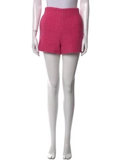 Pre-owned Valentino Virgin Wool Mini Shorts In Pink
