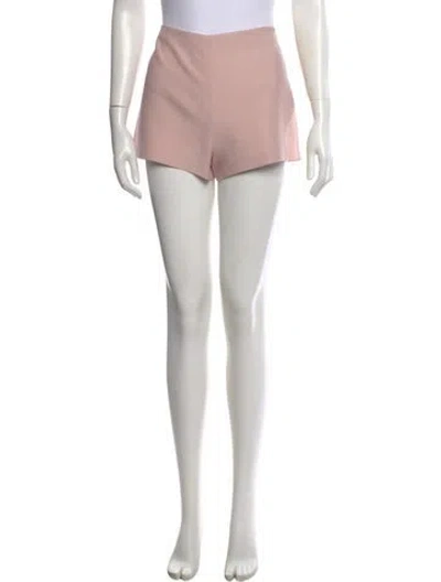 Pre-owned Valentino Virgin Wool Mini Shorts In Pink