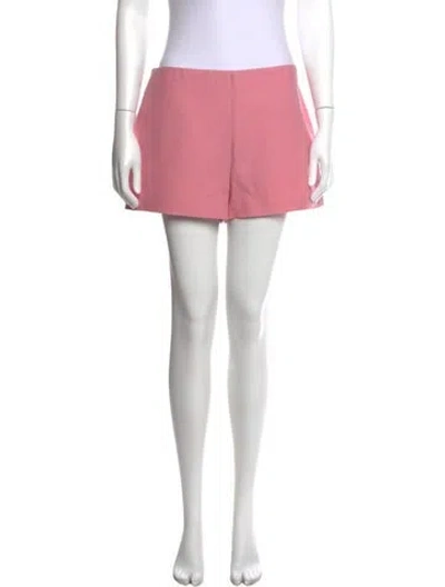 Pre-owned Valentino Virgin Wool Mini Shorts In Pink