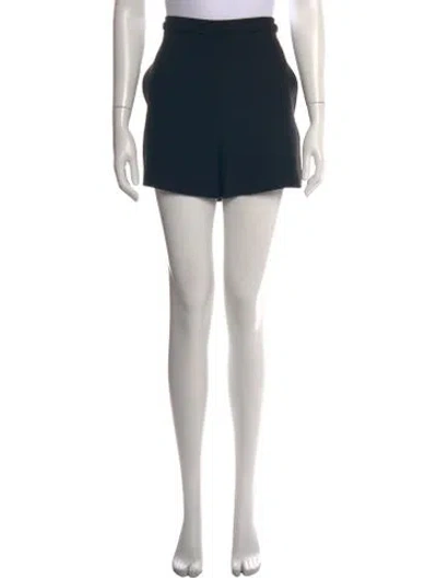 Pre-owned Valentino Virgin Wool Mini Shorts W/ Tags In Black