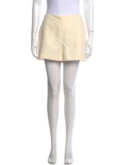Pre-owned Valentino Virgin Wool Mini Shorts W/ Tags In Neutral