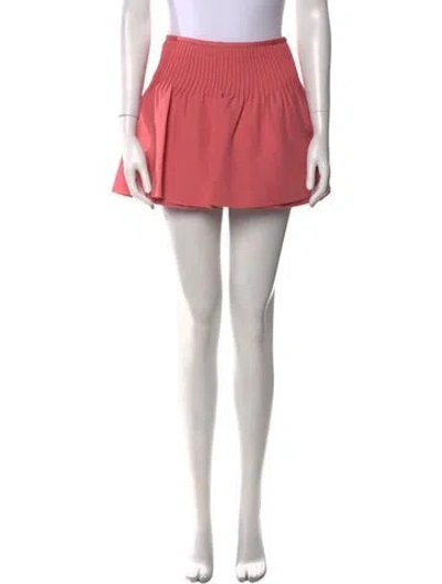 Pre-owned Valentino Virgin Wool Mini Shorts W/ Tags In Red