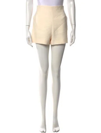 Pre-owned Valentino Virgin Wool Mini Shorts W/ Tags In White