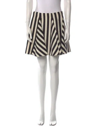 Pre-owned Valentino Virgin Wool Mini Skirt In Black