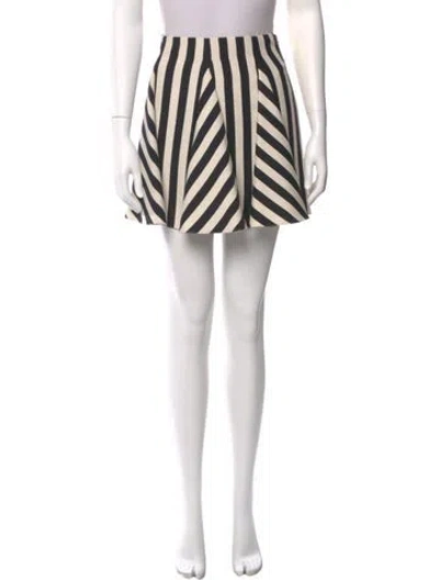 Pre-owned Valentino Virgin Wool Mini Skirt In Black