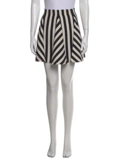 Pre-owned Valentino Virgin Wool Mini Skirt In Black