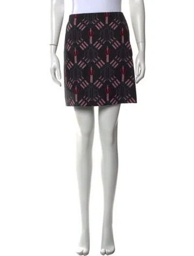 Pre-owned Valentino Virgin Wool Mini Skirt In Black
