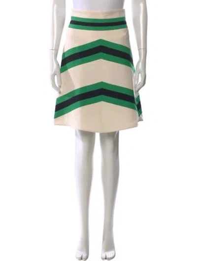 Pre-owned Valentino Virgin Wool Mini Skirt In Neutral