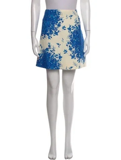 Pre-owned Valentino Virgin Wool Mini Skirt In Neutral