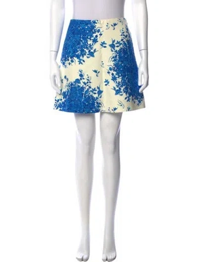 Pre-owned Valentino Virgin Wool Mini Skirt In Neutral