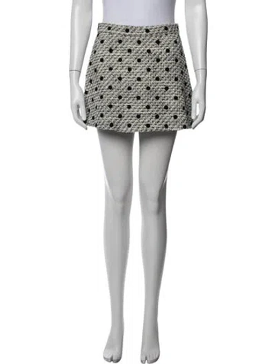 Pre-owned Valentino Virgin Wool Mini Skirt In Neutrals