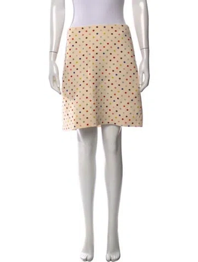 Pre-owned Valentino Virgin Wool Mini Skirt In Neutrals