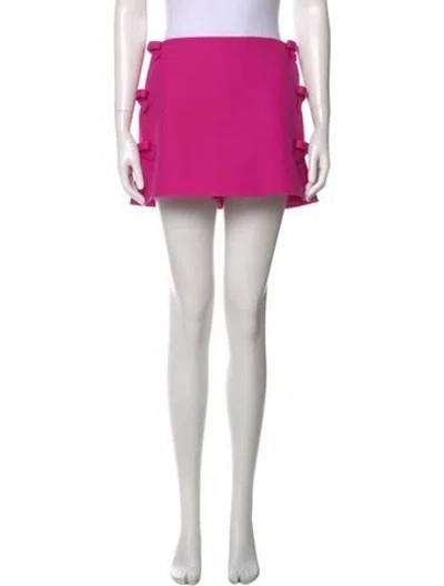 Pre-owned Valentino Virgin Wool Mini Skirt In Pink