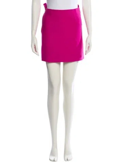 Pre-owned Valentino Virgin Wool Mini Skirt In Pink