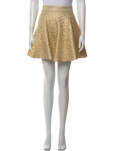 Pre-owned Valentino Virgin Wool Mini Skirt W/ Tags