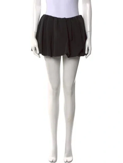 Pre-owned Valentino Virgin Wool Mini Skirt W/ Tags In Black