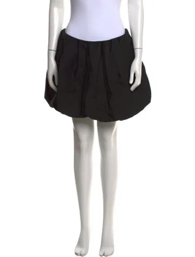 Pre-owned Valentino Virgin Wool Mini Skirt W/ Tags In Black