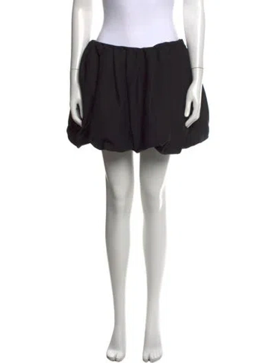 Pre-owned Valentino Virgin Wool Mini Skirt W/ Tags In Black