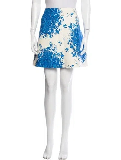 Pre-owned Valentino Virgin Wool Mini Skirt W/ Tags In Neutrals