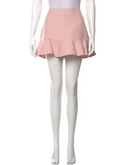 Pre-owned Valentino Virgin Wool Mini Skirt W/ Tags In Pink