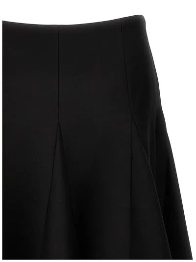 Valentino Virgin Wool Mini Women's Skirt In Black