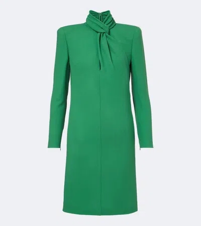 Valentino Virgin Wool Minidress In Green