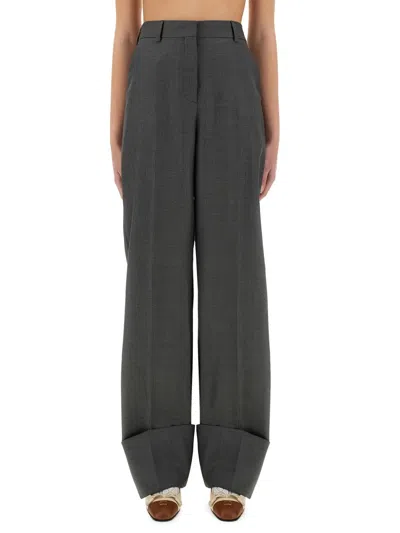 Valentino Virgin Wool Pants In Gray