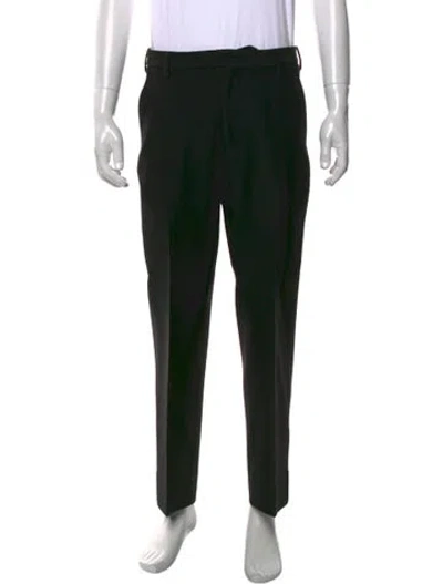 Pre-owned Valentino Virgin Wool Pants In Black