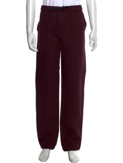 Pre-owned Valentino Virgin Wool Pants In Burgundy