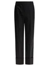 Valentino Tailored Trousers With Back Pockets And Front Pleats In Multi