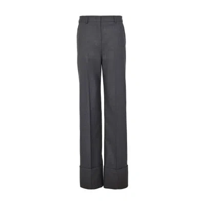 Valentino Virgin Wool Pants In Grey