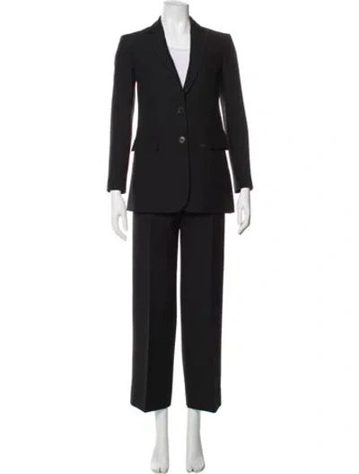 Pre-owned Valentino Virgin Wool Pantsuit In Black