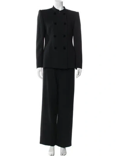 Pre-owned Valentino Virgin Wool Pantsuit In Black